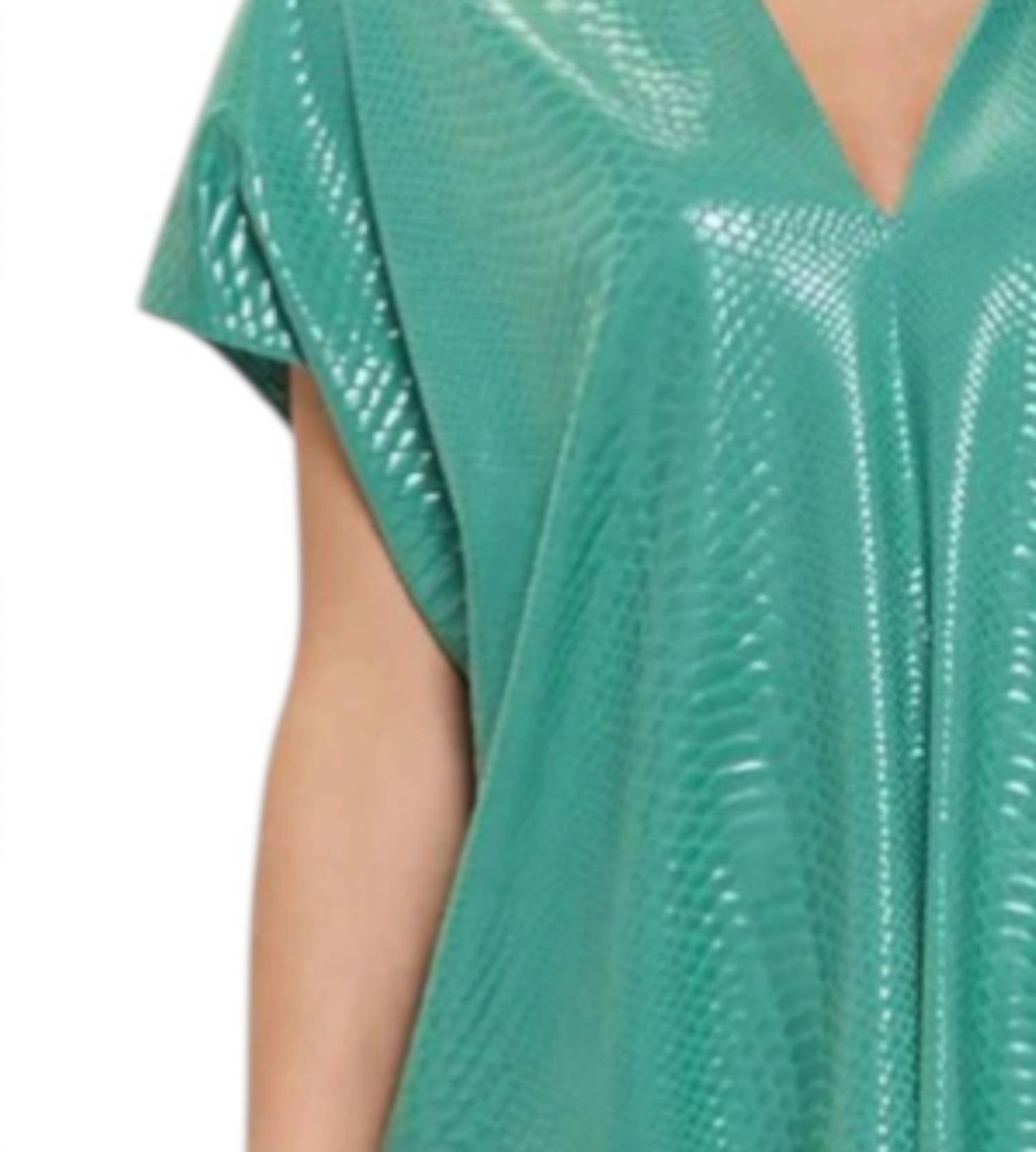 Adrienne - Mamba Print V Neck Top