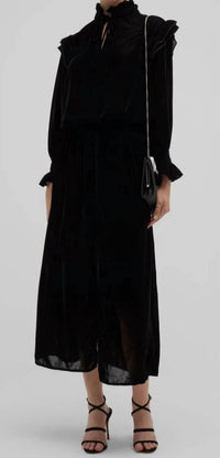 Finley - Mary Jane Velvet Smocked Waist Dress