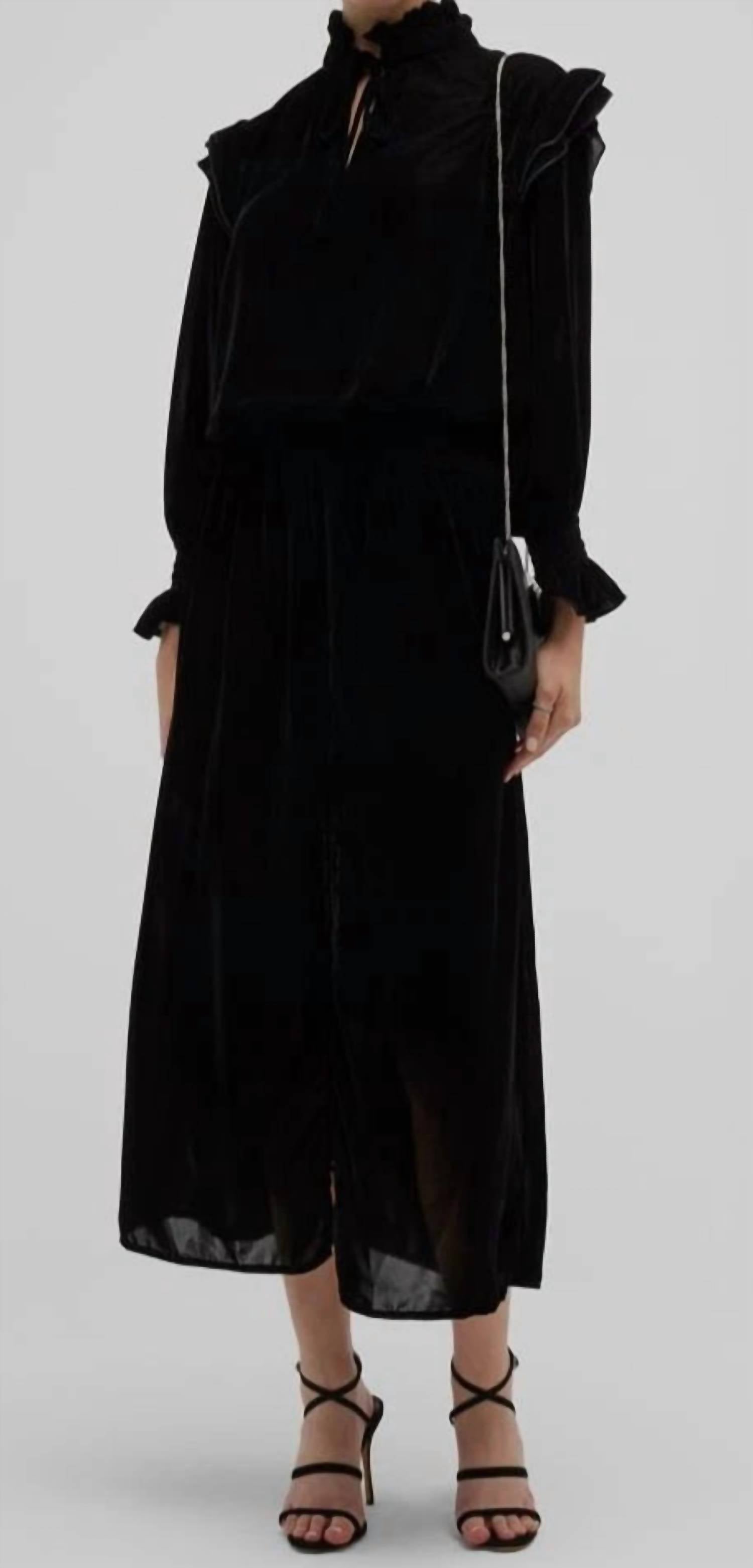 Finley - Mary Jane Velvet Smocked Waist Dress