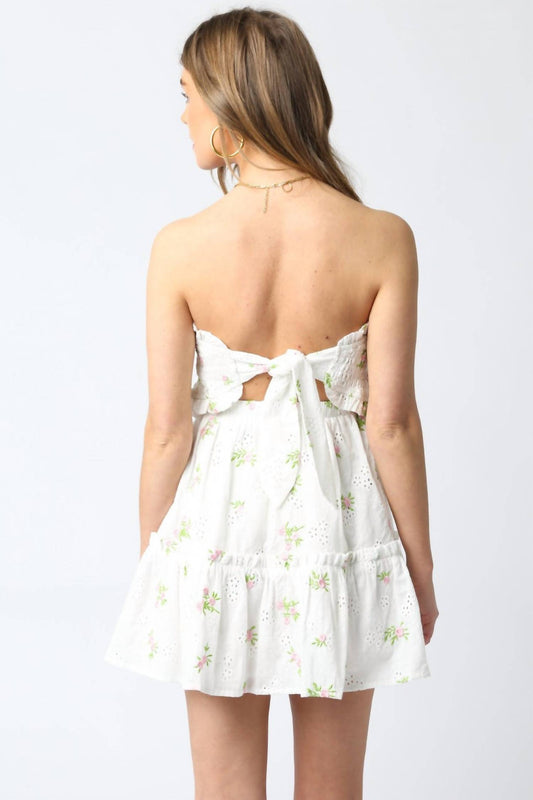 Olivaceous - Kendra Strapless Floral Dress