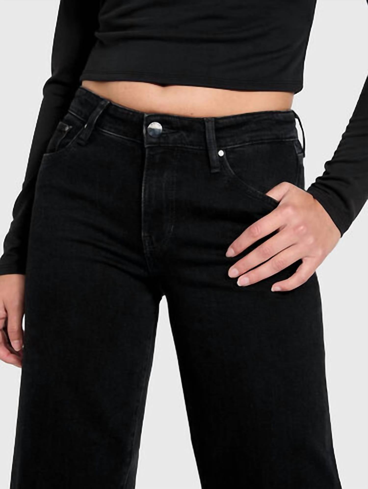 Guess Sexy Palazzo Relaxed Fit Mid Rise Jeans in cachemire black - women's jeans - view 4