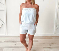 Wasabi + Mint - Maria Pinstripe Shorts