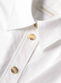 Zimmermann - Rebellion Poplin Wrap Blouse