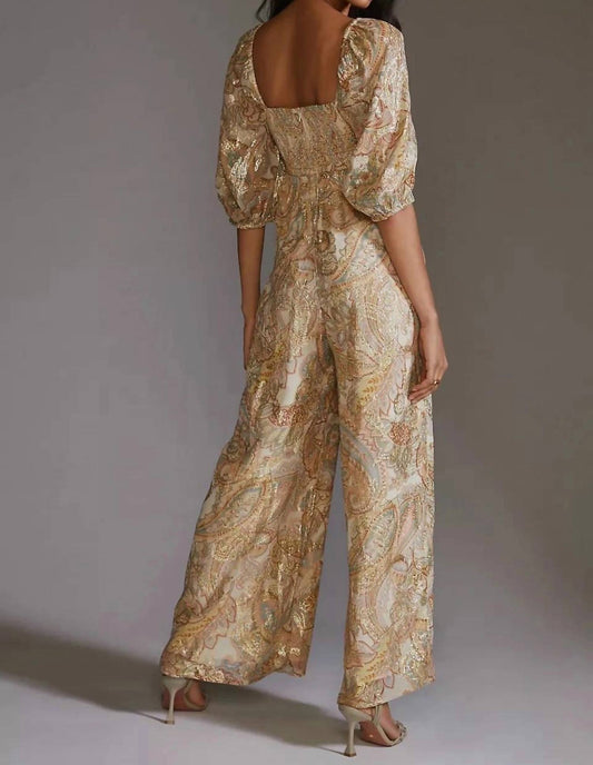 Ranna Gill - Women's Jumpsuit Cut Out Paisley