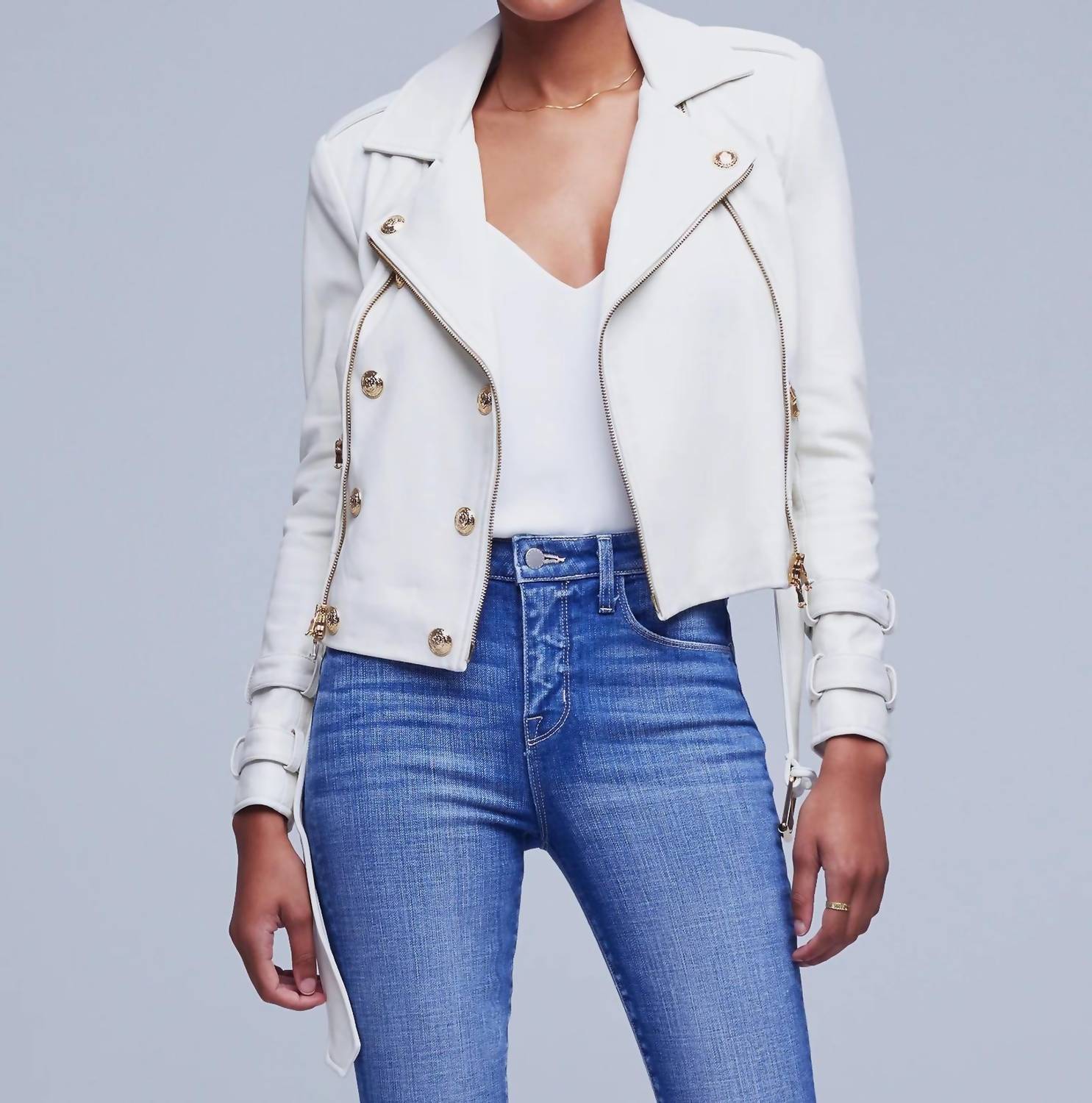 L'Agence - Billie Belted Leather Jacket