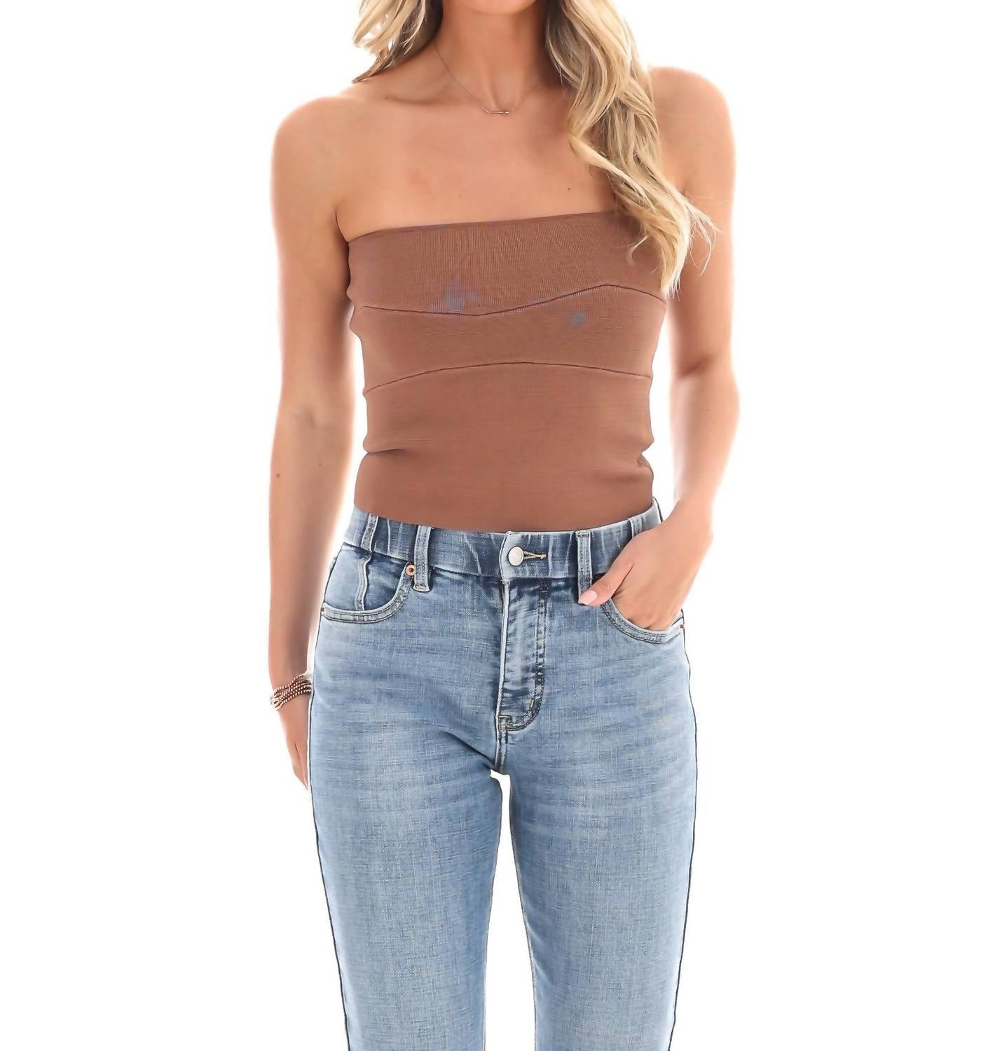 Listicle - Carefree Days Knit Bandeau Top
