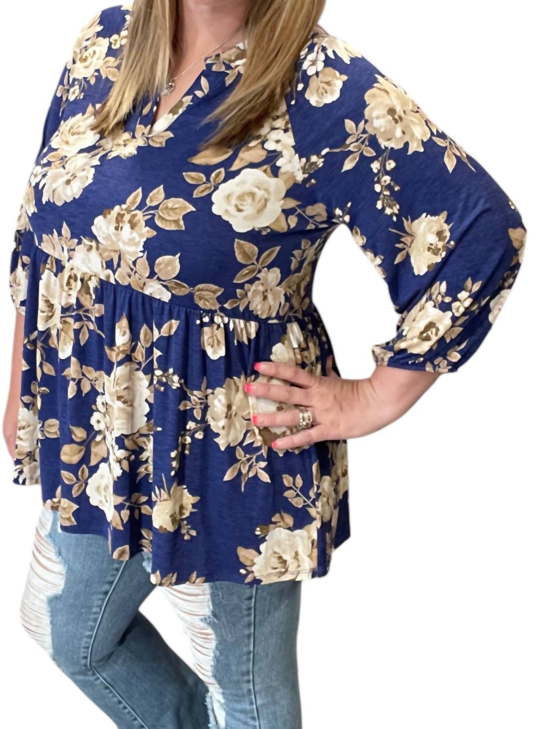 Honeyme - Floral Gabby Blouse