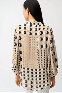 Joseph Ribkoff - Polka Dot Buttoned Tunic Top