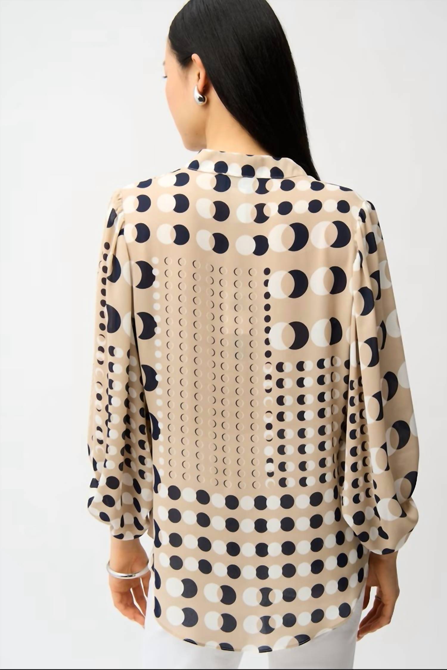 Joseph Ribkoff - Polka Dot Buttoned Tunic Top