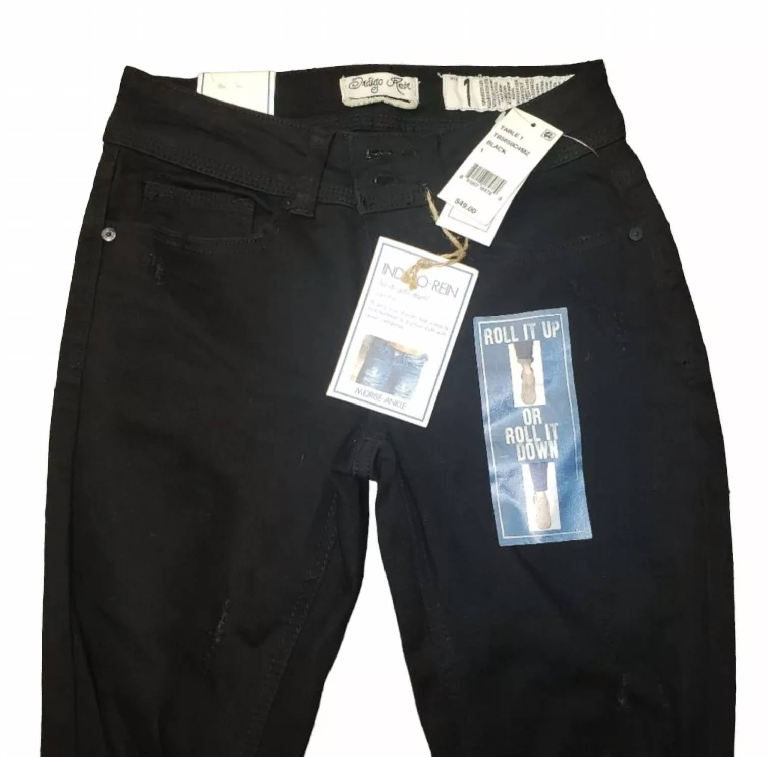 Indigo Rein - Women's Mid Rise Distressed Ankle Jean