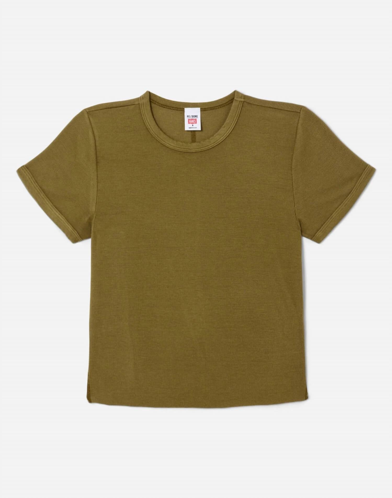Re/Done - Women's Hanes 90s Ribbed Cap Sleeve Tee
