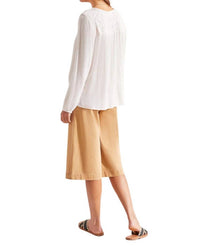 Tribal - LONG SLEEVE EMBROIDERED YOKE BLOUSE