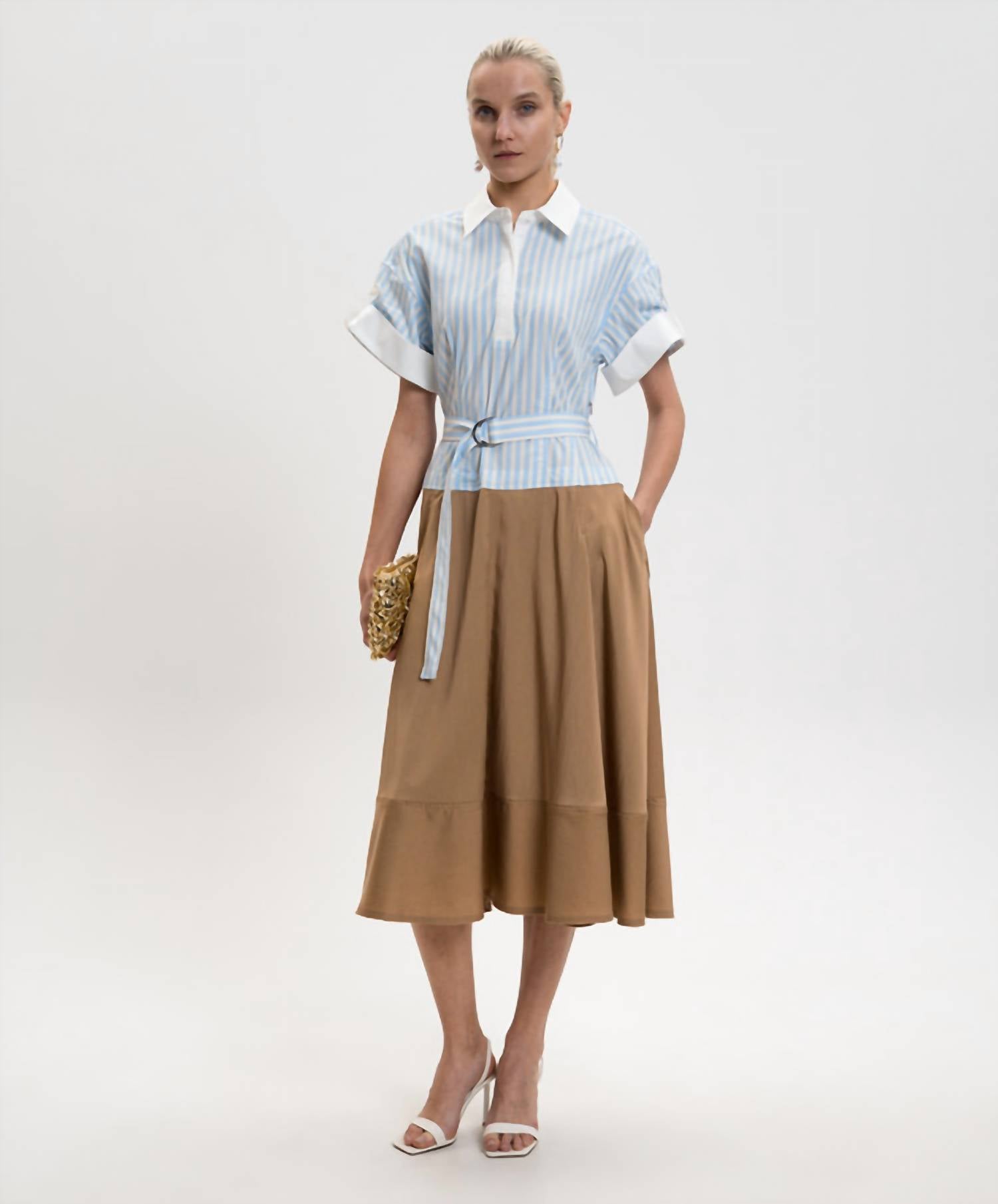 Simkhai - Mylo Midi Combo Shirt Dress