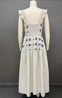 Moon River - Women's Jessica Ruffle Sleeve Midi Dress