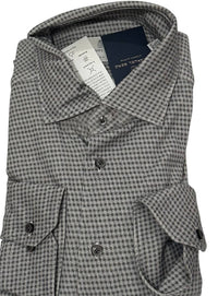 Emanuel Berg Men's Long Sleeve Button Down Shirt in black - men's shirt - detail view