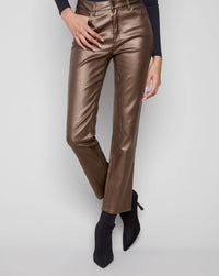 Charlie B - Slim Metallic Wax Twill Pants