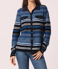 Minnie Rose - Novelty Stripe Camp Shirt