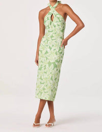 Astr - Anita Halter Keyhole Midi Dress