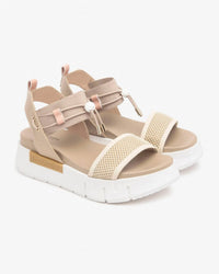 NeroGiardini Women's Tamigi Utility Sandal in latte - women's sandal - detail view