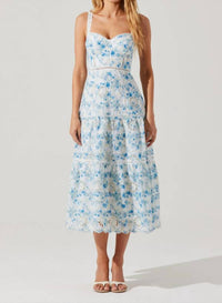 Astr - Pellagia Floral Eyelet Midi Dress