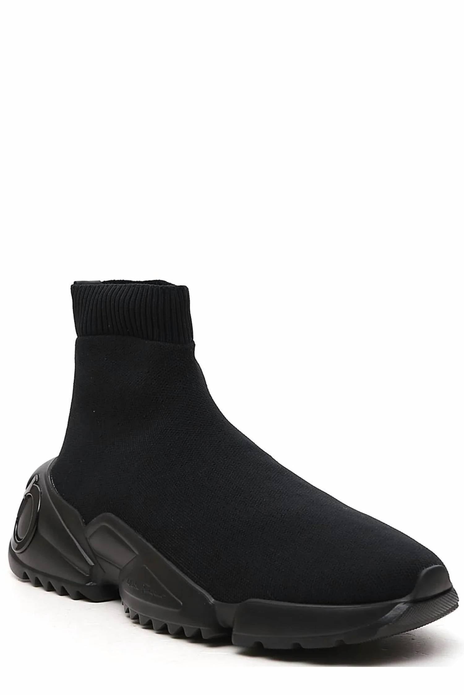 Salvatore Ferragamo - Men's Logo Embossed Sock Sneakers