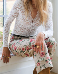 Free People - Deep Trance Printed Jeans