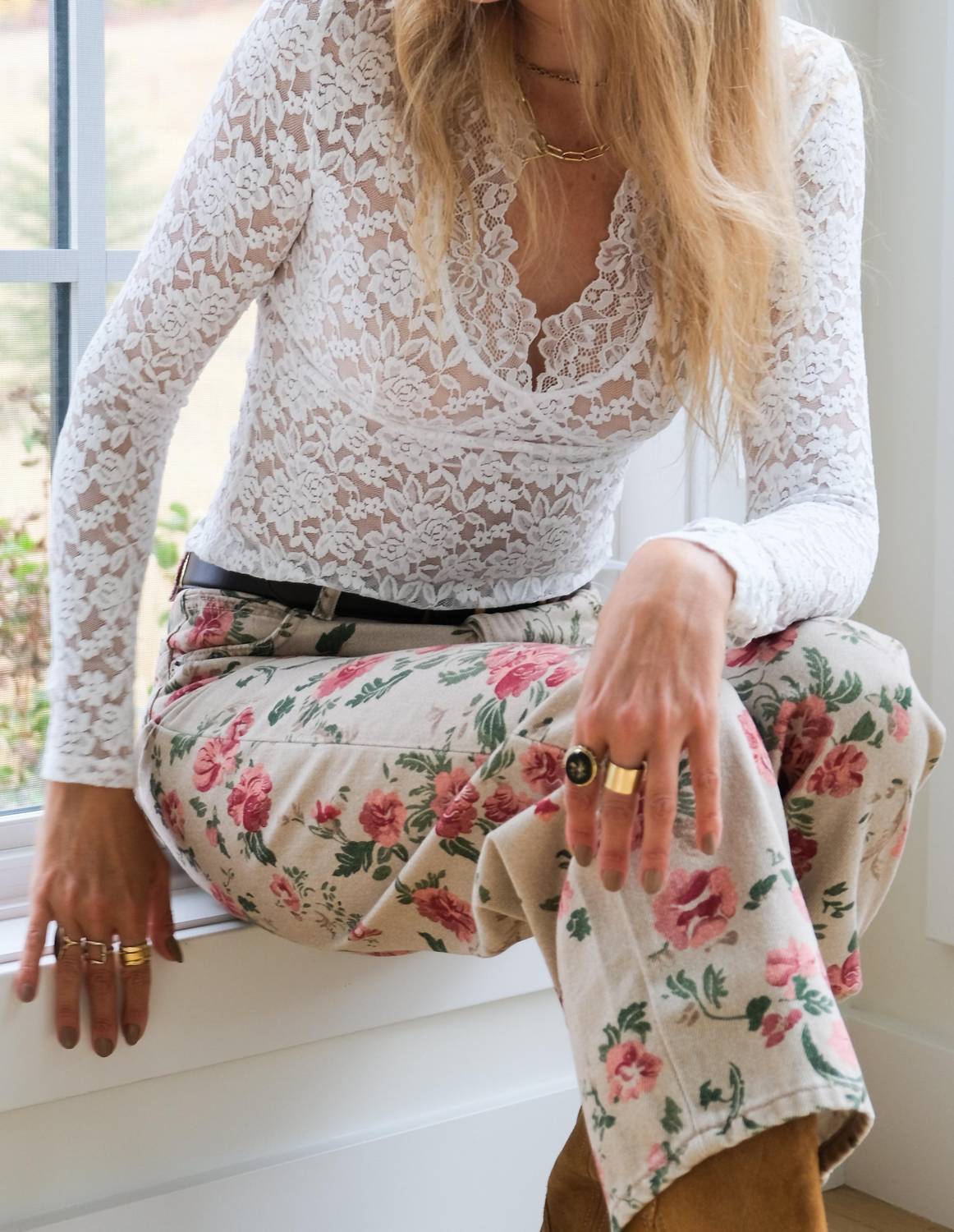 Free People - Deep Trance Printed Jeans