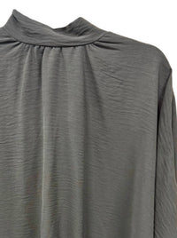Pixi + Ivy - Women's Tie Back Mock Neck Tunic Top