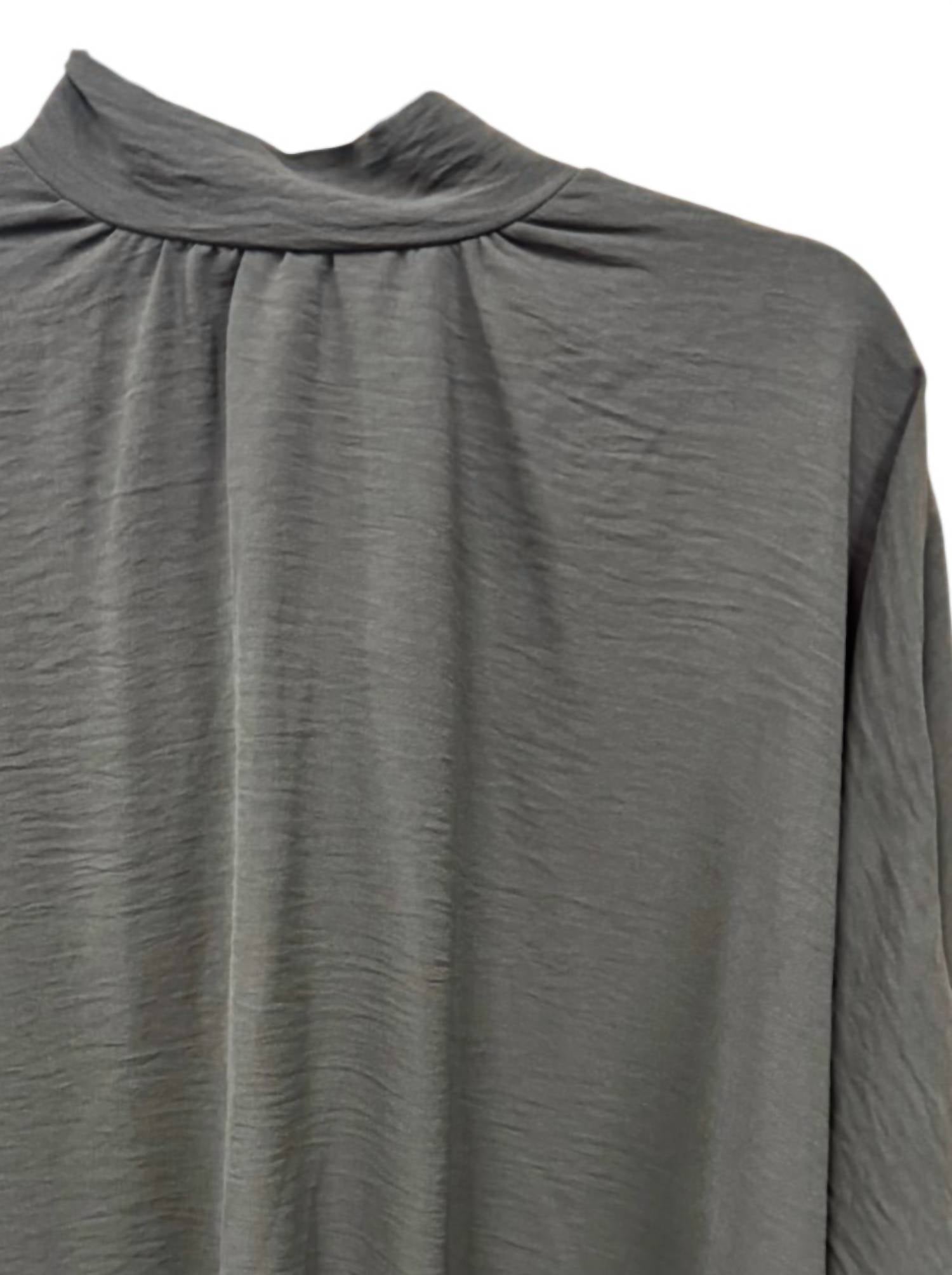 Pixi + Ivy - Women's Tie Back Mock Neck Tunic Top