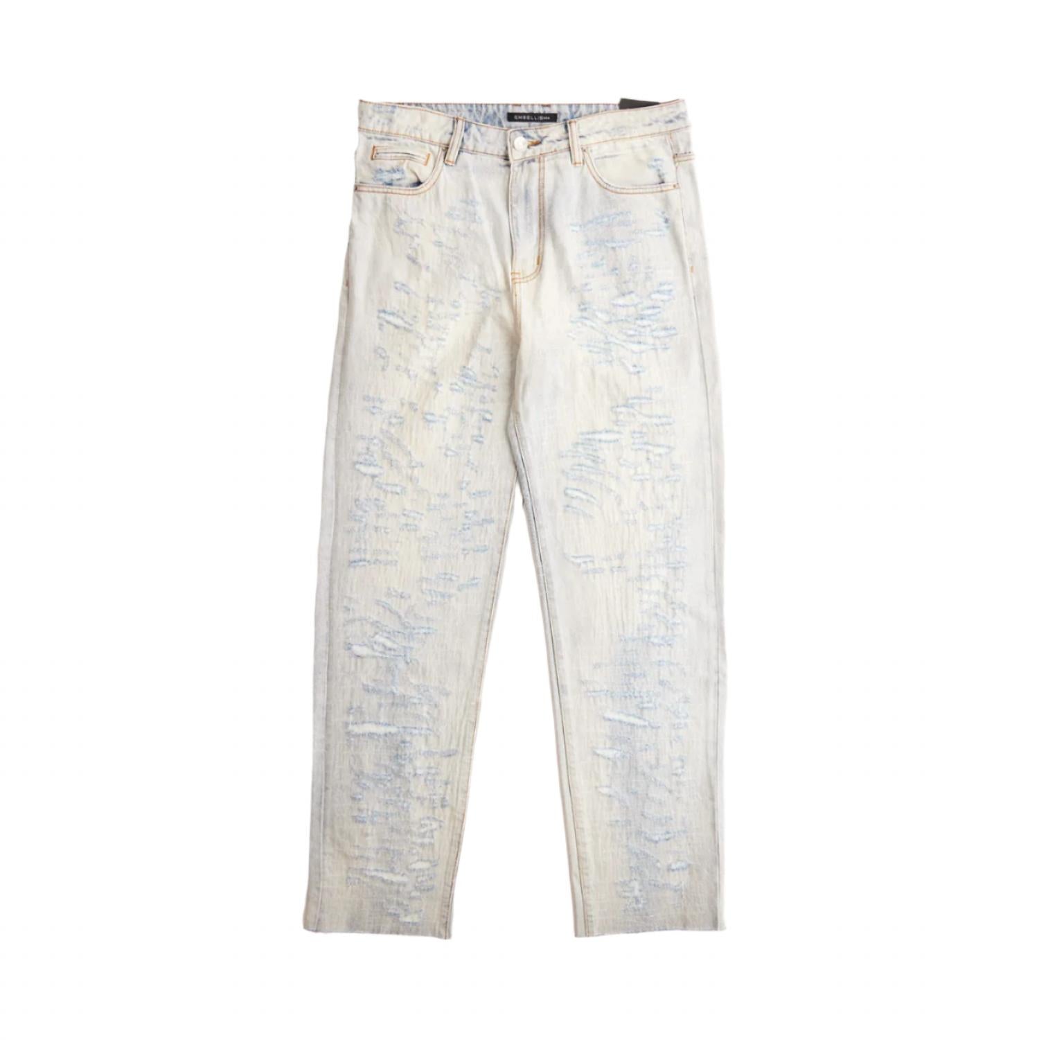 EMBELLISH Men's Blasted Denim Jeans in powder wash - men's jeans