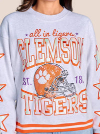 Stewart Simmons - Clemson Hometeam Heathered Crewneck Sweatshirt