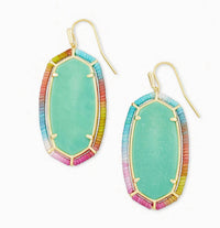 Kendra Scott Women's Threaded Elle Drop Earrings in gold mint magnesite - women's jewelry