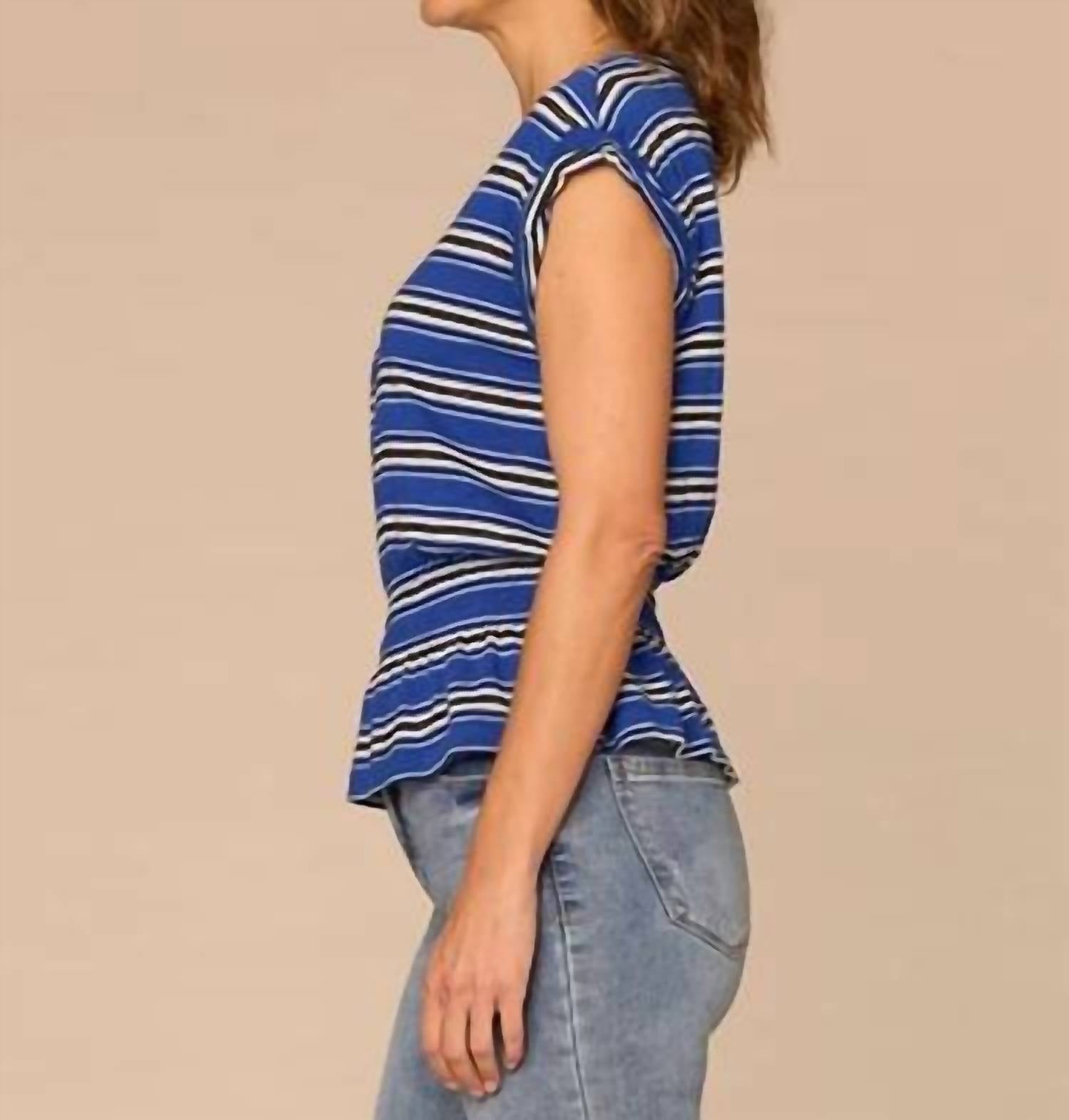 Democracy - Roll Cuff Cap Sleeve Top