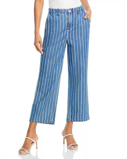 L'Agence - Zayne Striped High Rise Crop Jeans