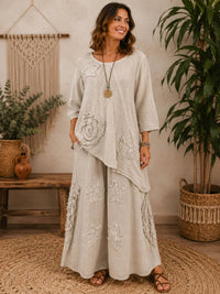 Paperlace - Boho Cotton Wide-leg Pant