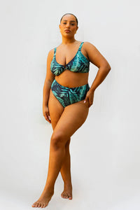 Fashion Szn Curve - Palm Print Bikini Set - Plus