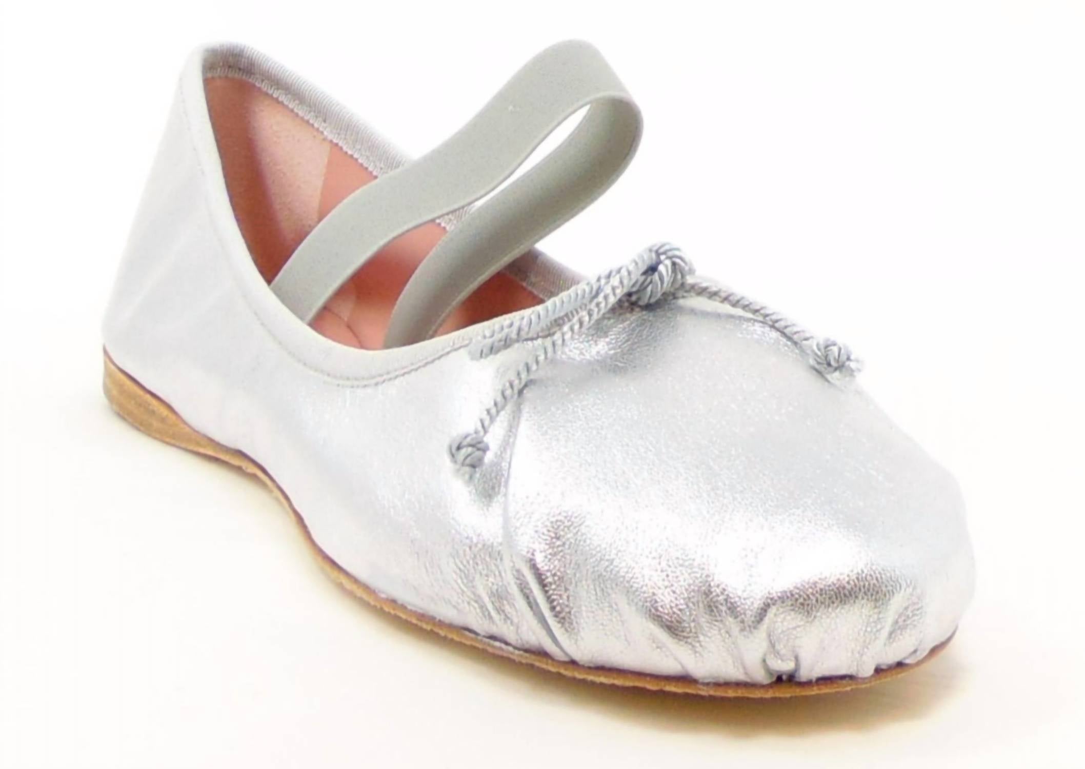 Pretty Ballerinas Women's Lea Shoe in silver - women's flats
