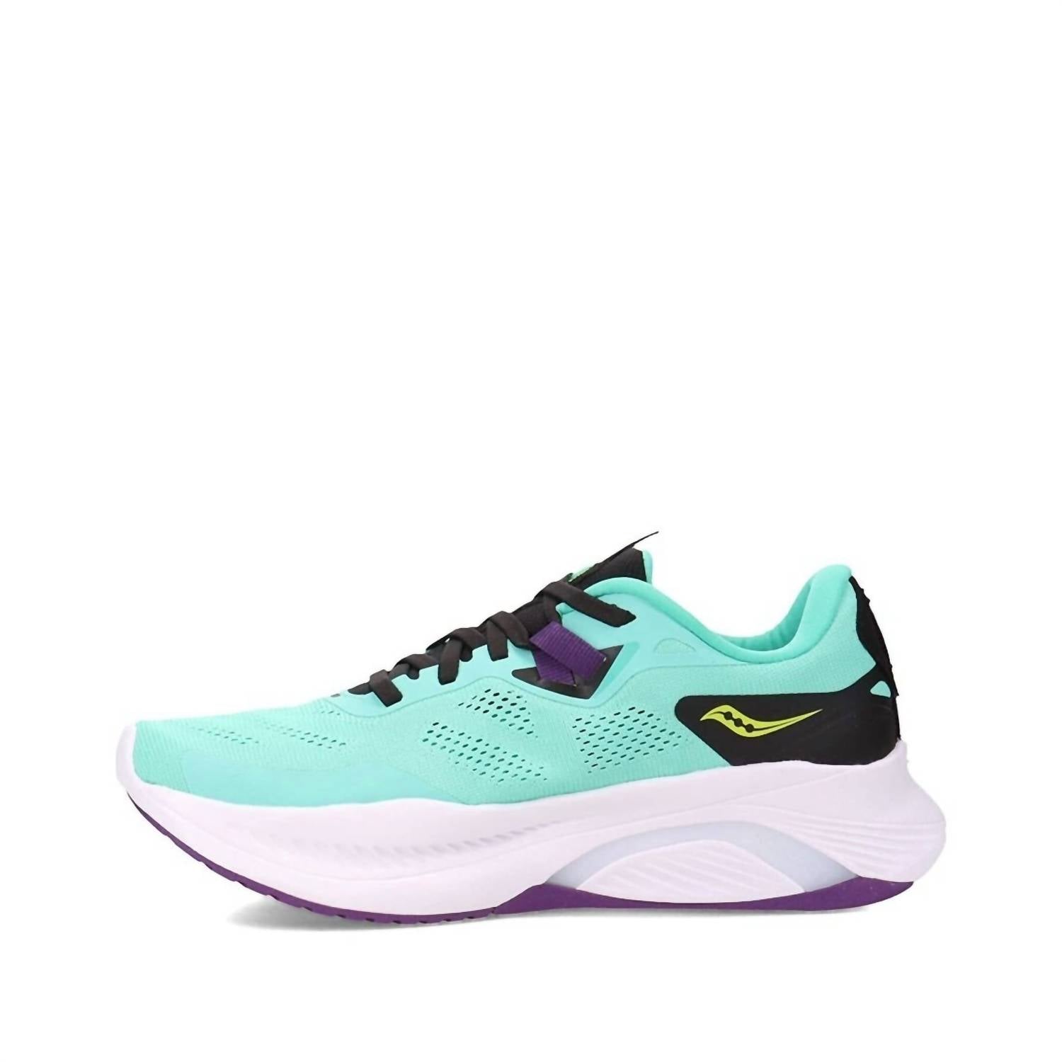 SAUCONY Women's Guide 15 Shoes in green - women's sneaker - detail view