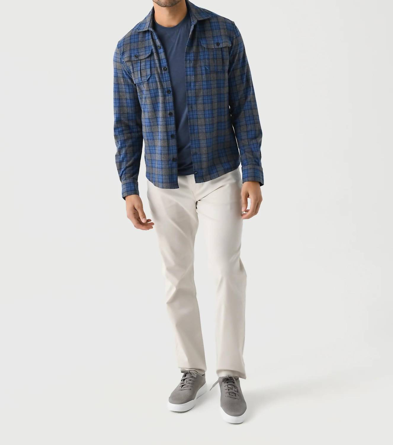 Johnnie-O - Waites Long Sleeve Flannel Jacket With Check Print