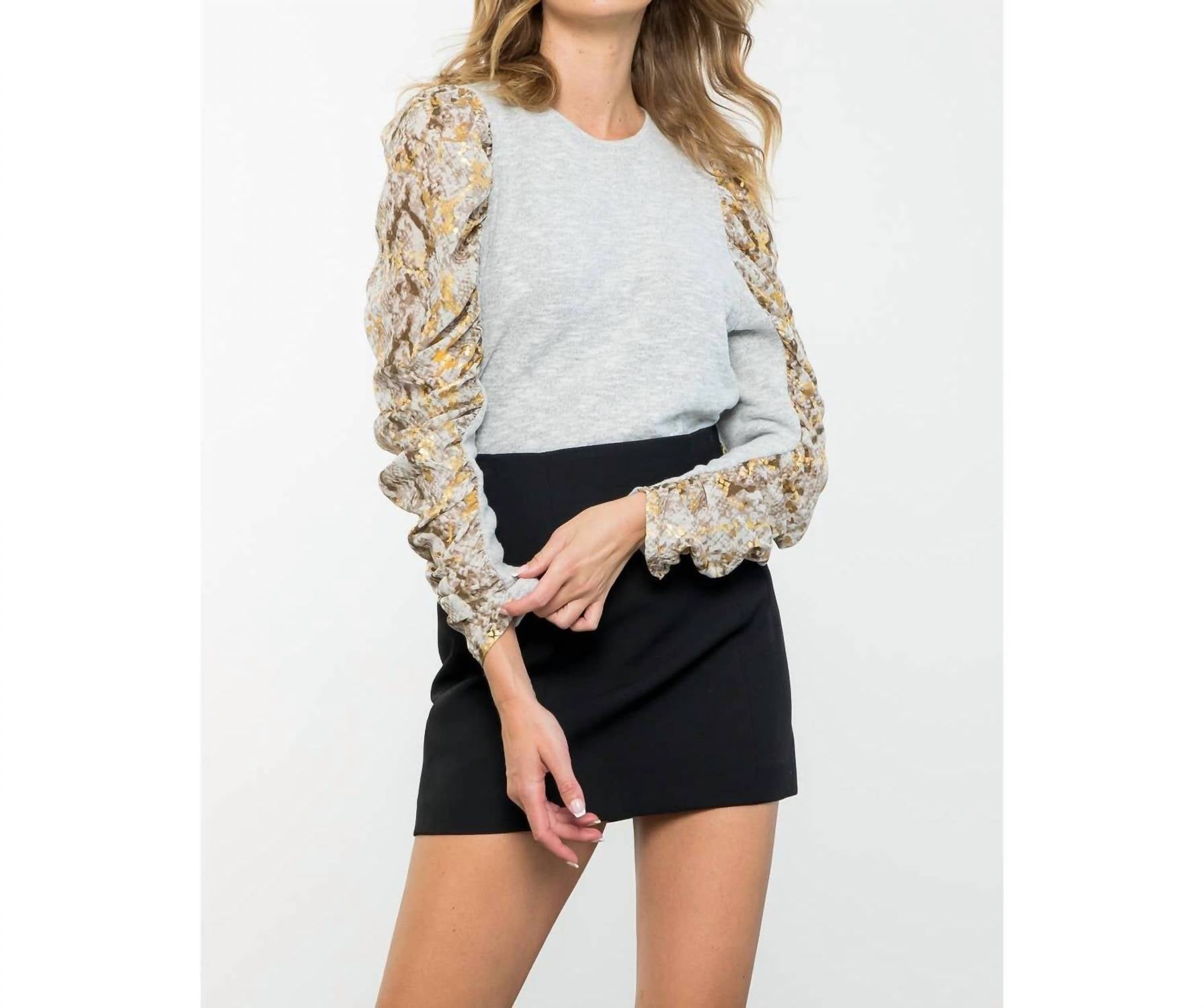 Thml - Mixed Media Knit Top