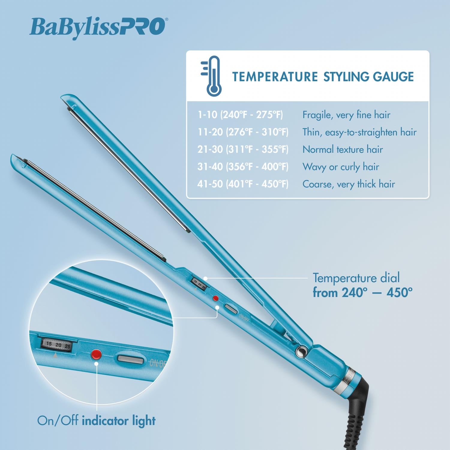 Babyliss - Nano Titanium Ultra-thin Flat Iron Hair Straightener