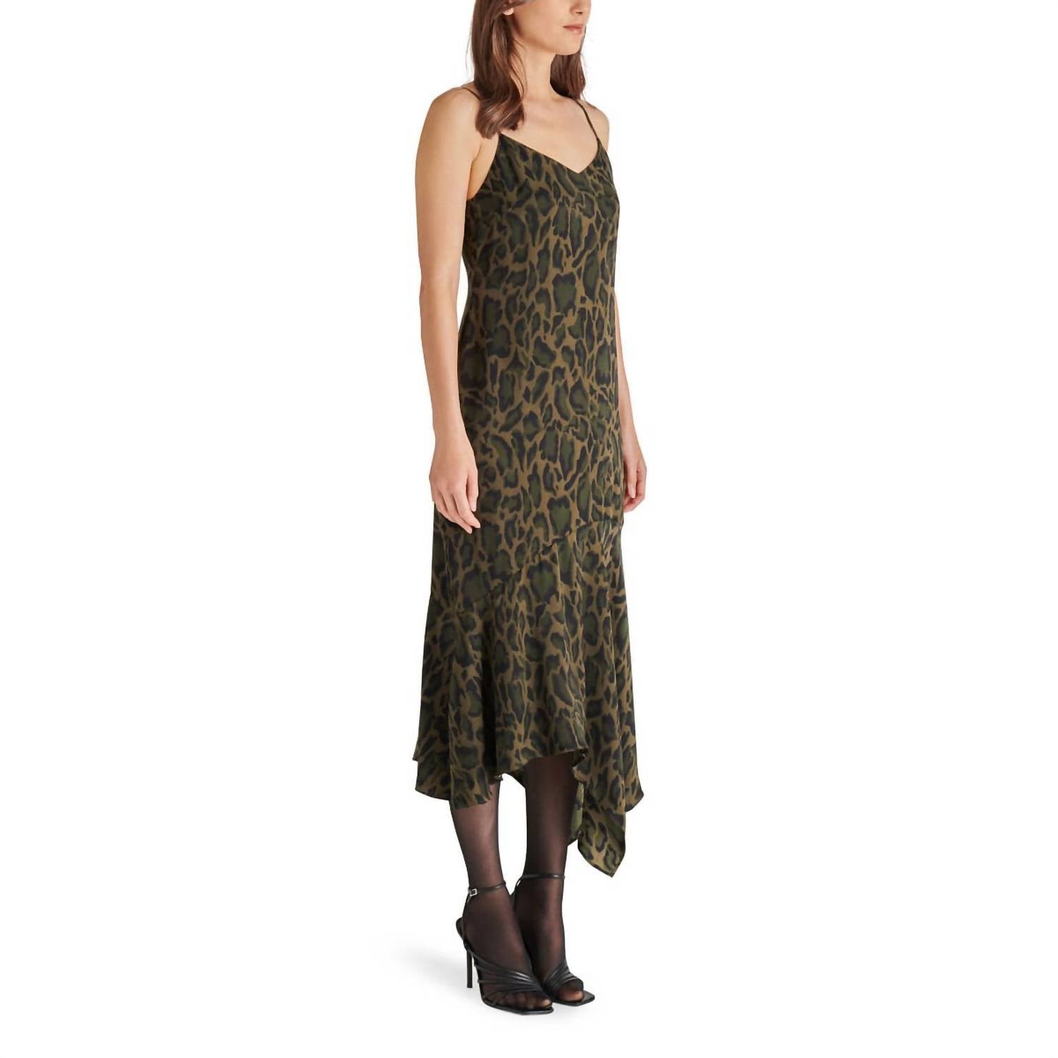 STEVE MADDEN Lucille Leopard Satin Slip dress Print - women's dress - view 4