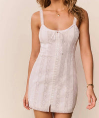 LoveShackFancy Aster Mini Dress in white - women's dress