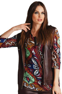 MICROFIBER LEATHER HOODED DRAWSTRING VEST