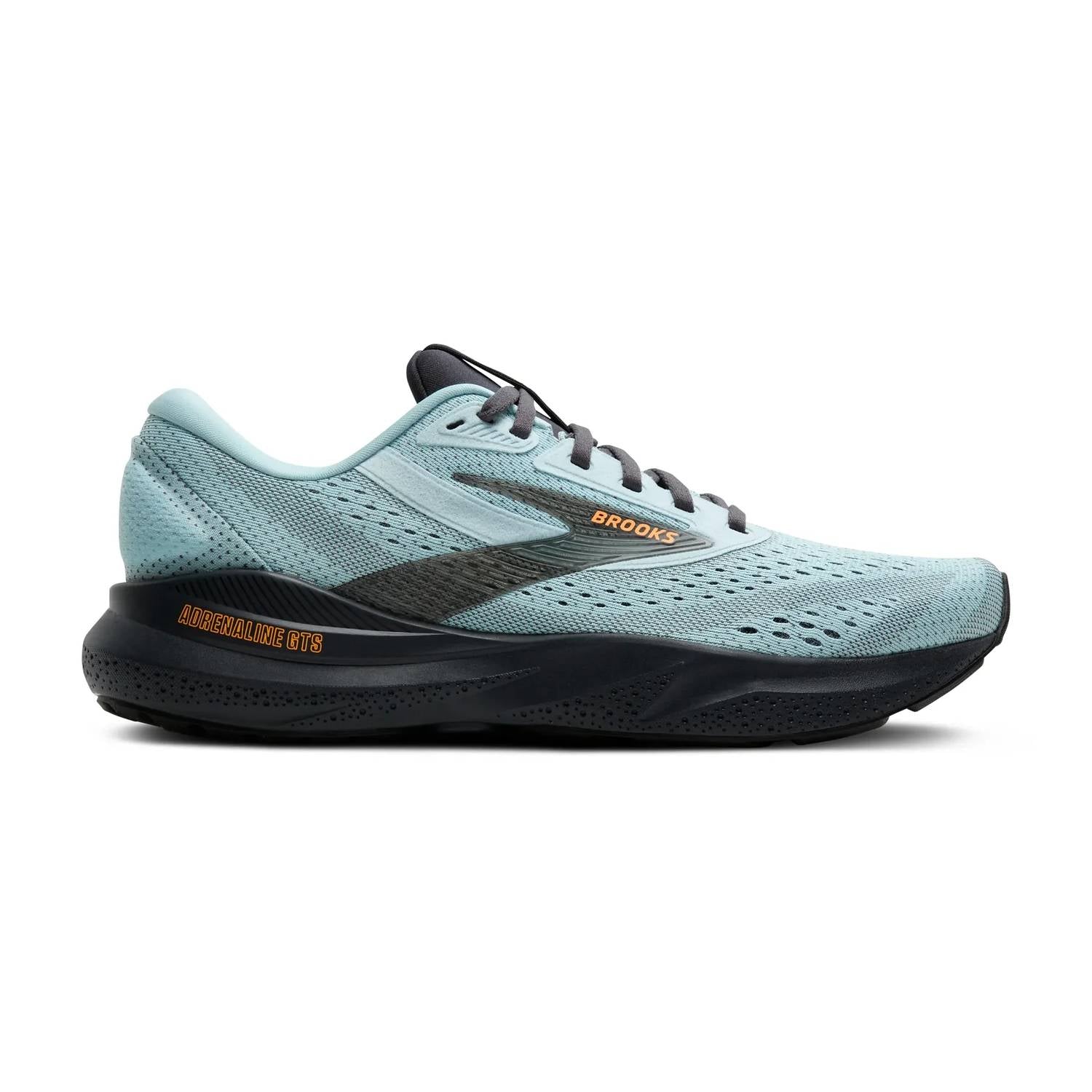BROOKS Men's Adrenaline Gts 24 Running Shoes in winter sky ebony orange - men's shoe