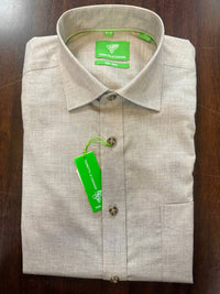FORSYTH OF CANADA INC Men's Heathered Solid Sport Shirt in clay - men's shirt