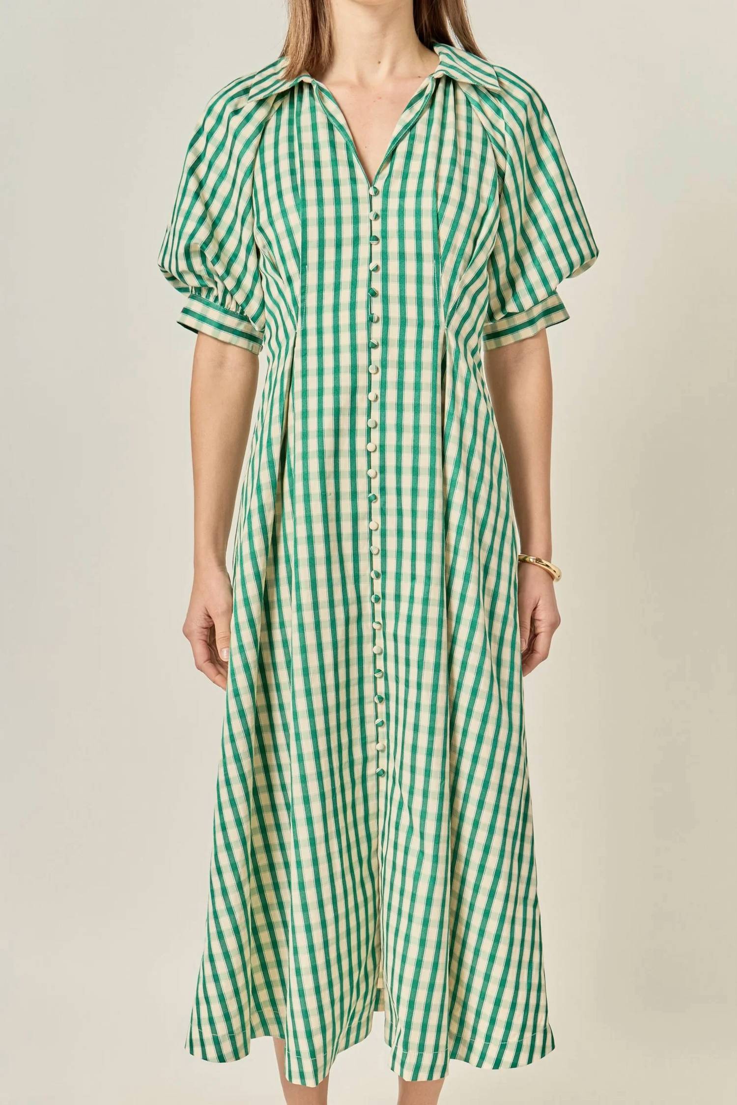 English Factory - Azalea Gingham Midi Dress