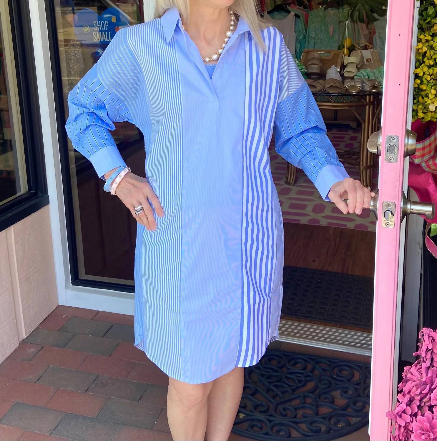 Caryn Lawn - Preppy Patchwork Dress