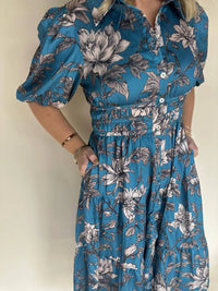 Pretty Follies - Auralie Floral Collared Button Dress