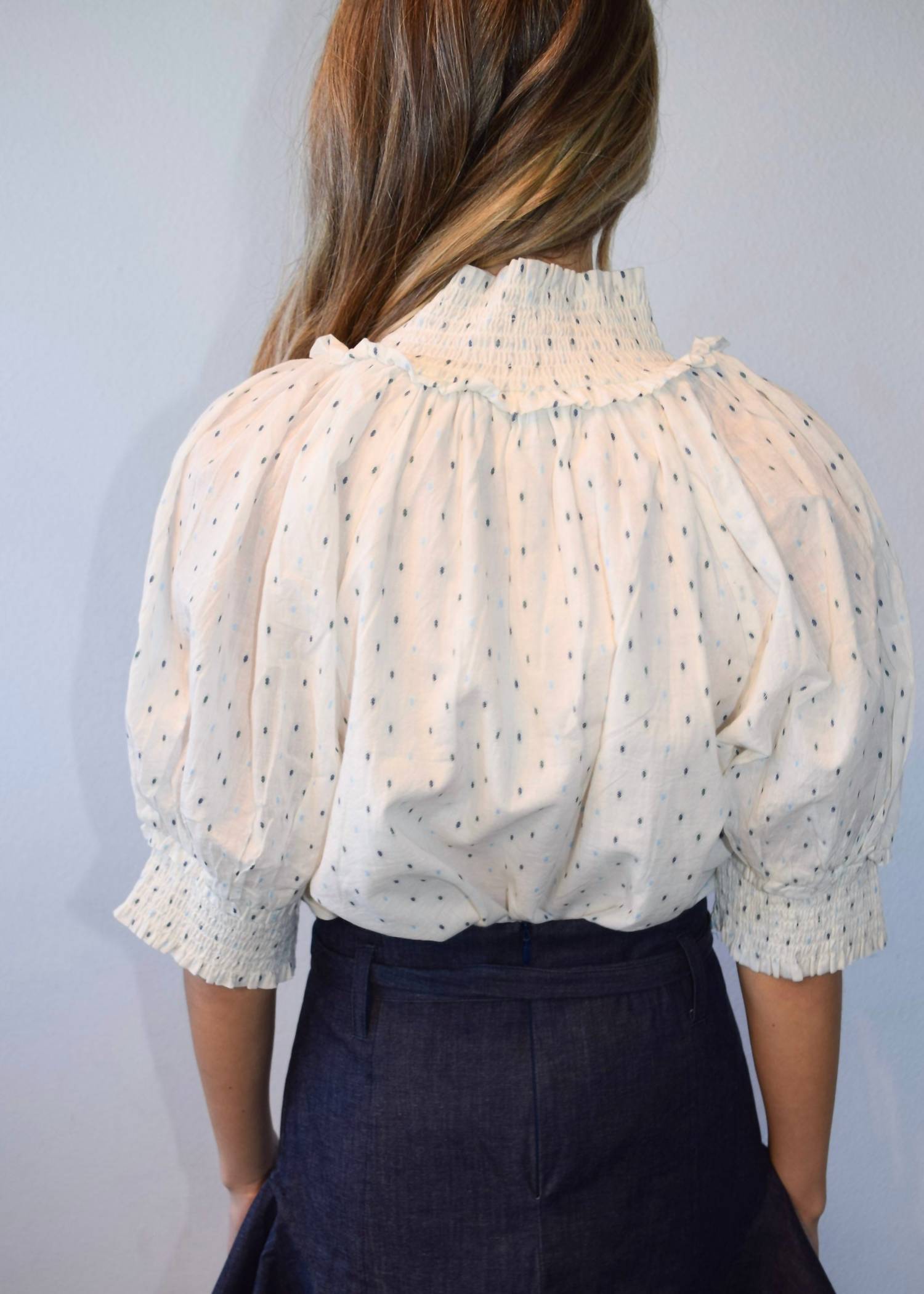 Never A Wallflower - Gathered Button Down Top